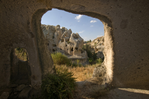 Image: Ruins of Gomeda in Cappadocia, Turkey